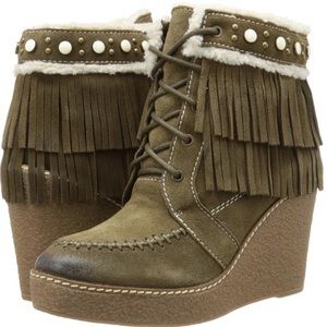 Sam Edelman Olive Fringe Ankle Boots